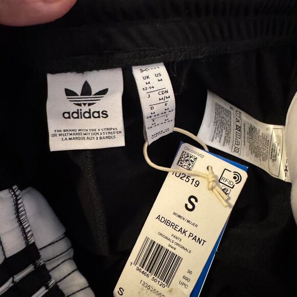 adidas Originals Adibreak Snap Track Pants Women’s M Black/White 3-Stripes NWT - Picture 2 of 6
